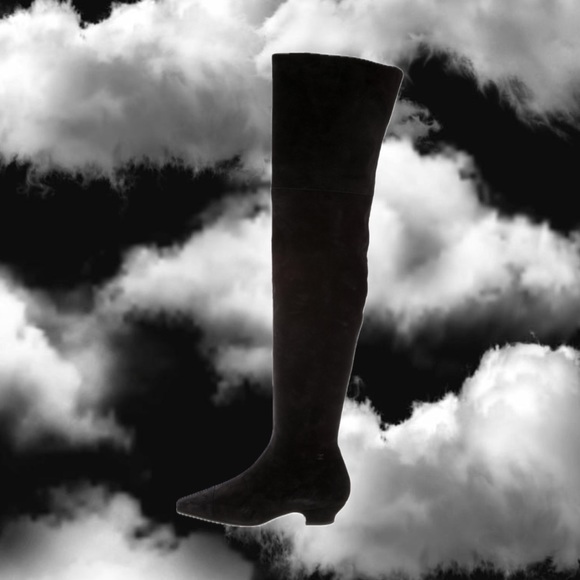 Chanel Over-The-Knee Black Boots - Picture 1 of 4